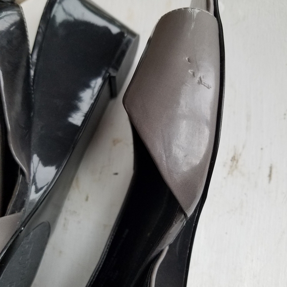 Bandolino Gray ombre Wedge Open Toe sling back BDJAYY Size 10M - Picture 10 of 12